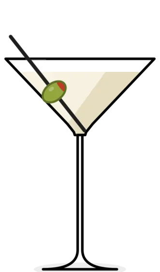 Dirty Martini in a martini glass