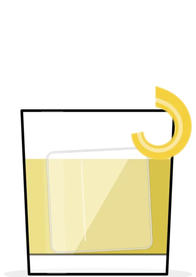 White Negroni in a rocks glass